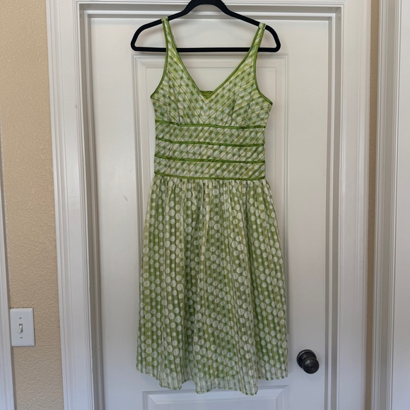 Robbie Bee Dresses & Skirts - Vintage ROBBIE BEE Retro 1950s Pinup Rockabilly Green Polka Dot Sleeveless Dress